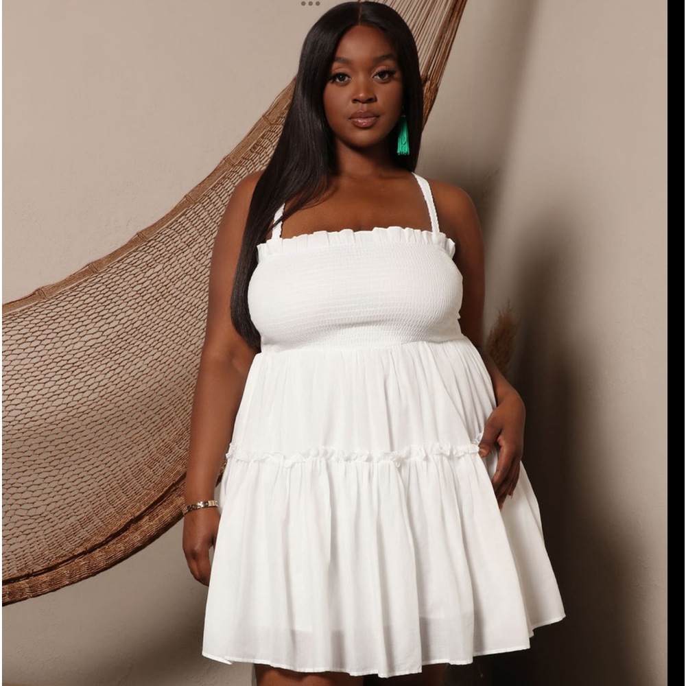 Daya Fit And Flare Mini Dress - White